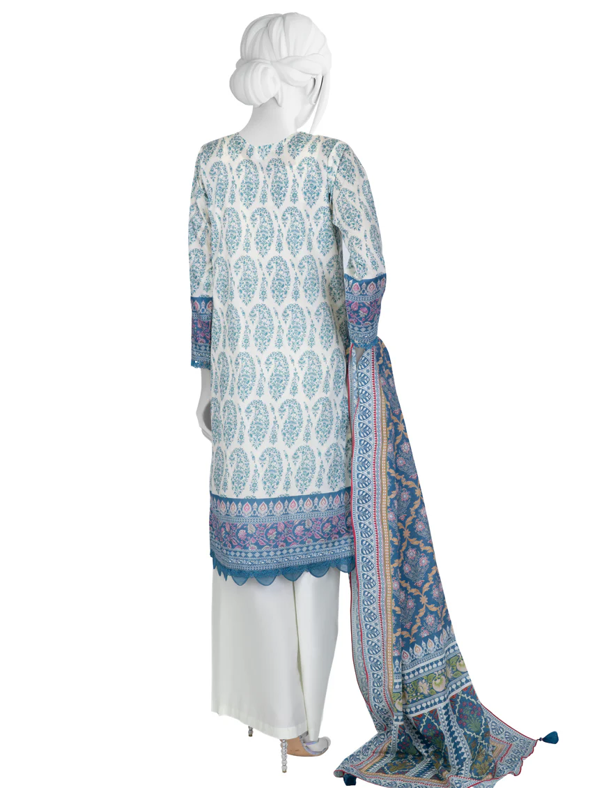 BLUE LAWN 3PC STITCHED | JLAWN-S-US-23-190/S AMAYA - Image 2