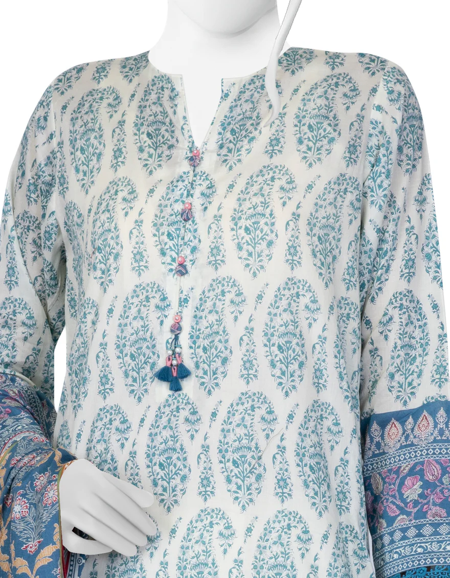 BLUE LAWN 3PC STITCHED | JLAWN-S-US-23-190/S AMAYA - Image 3