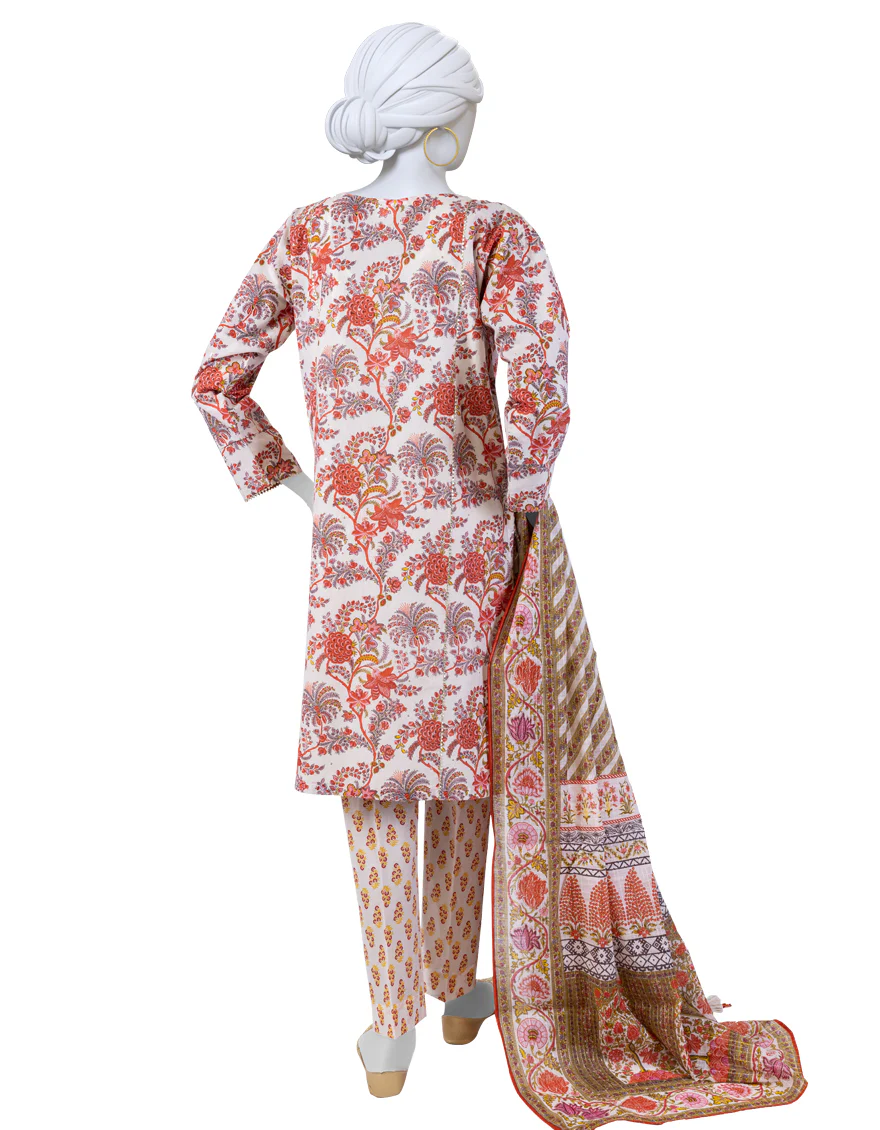 MULTICOLOR LAWN 3PC UNSTITCHED | JLAWN-S-US-23-196 UTHAL - Image 2