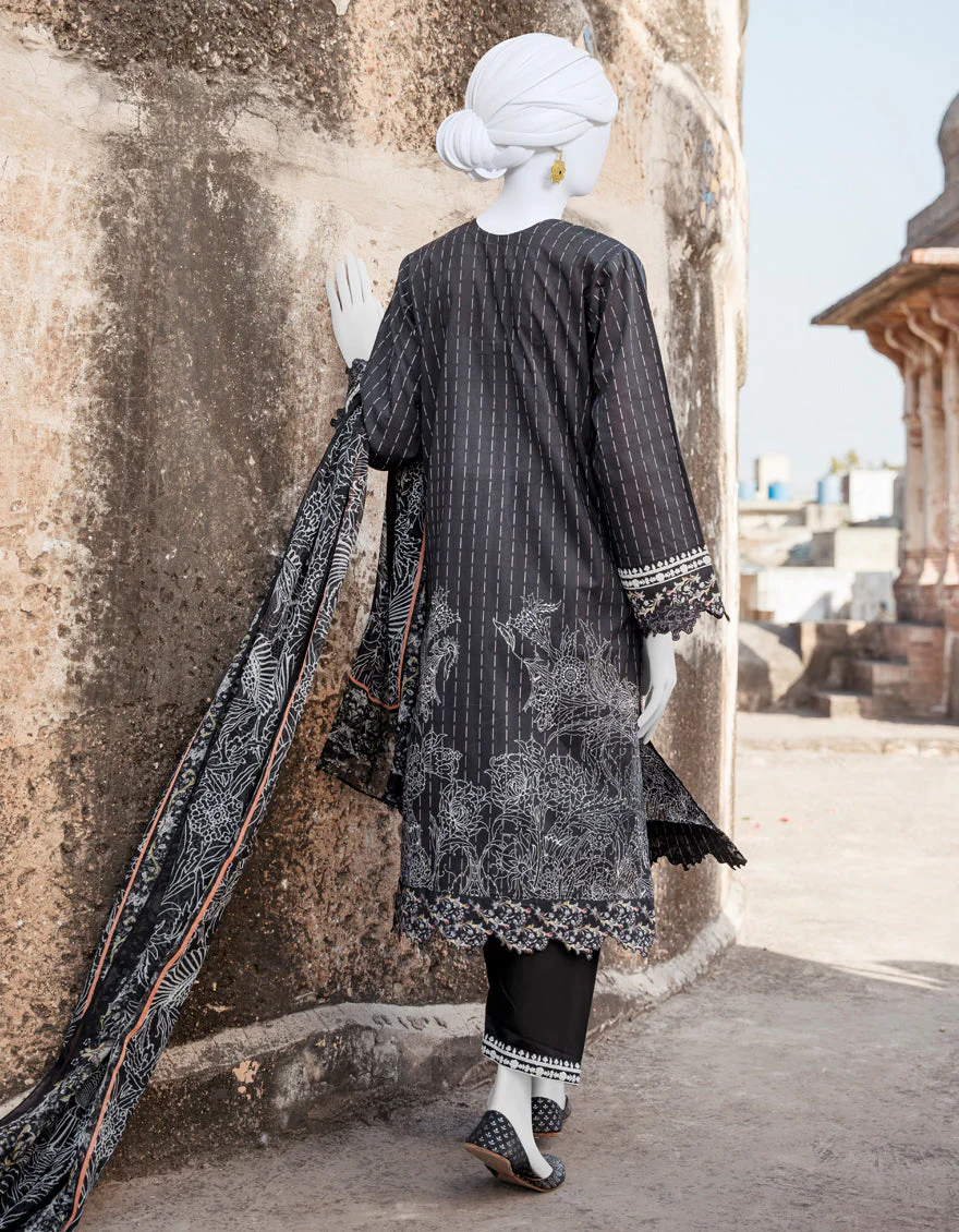 BLACK LAWN 3PC STITCHED | JLAWN-S-US-23-200/S DUR - Image 2