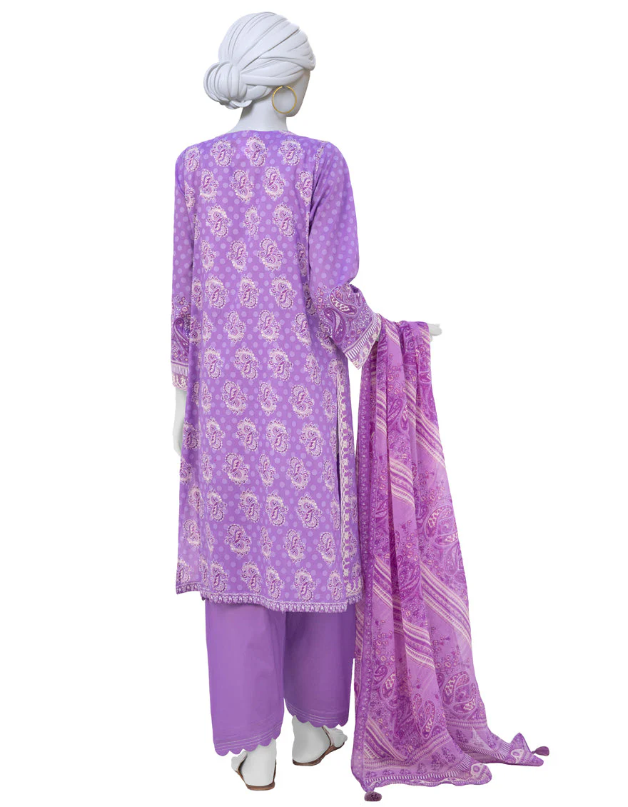 PURPLE LAWN 3PC STITCHED | JLAWN-S-US-23-201/S ZALAK - Image 2