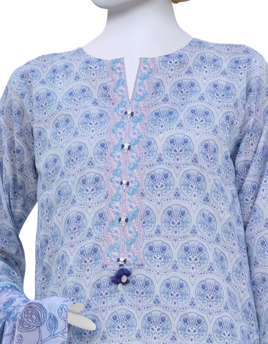 BLUE LAWN 3PC STITCHED | JLAWN-S-US-23-204/S BREEZE - Image 3