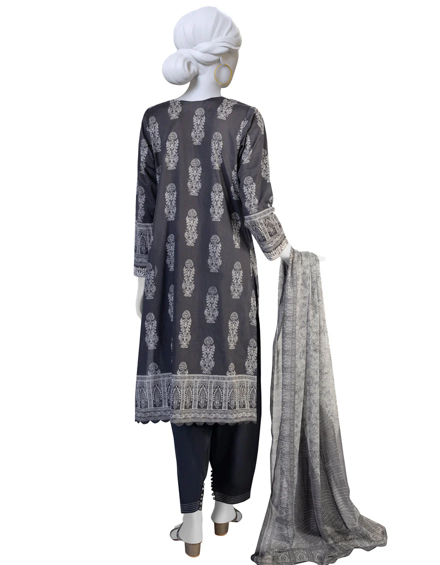 GREY LAWN 3PC STITCHED | JLAWN-S-US-23-205/S MIRAN - Image 2