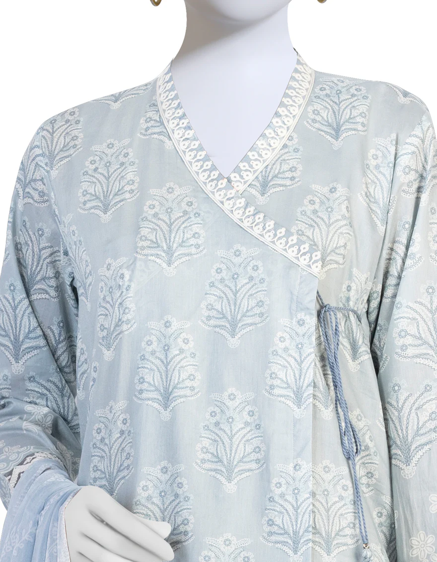 BLUE LAWN 3PC UNSTITCHED | JLAWN-S-US-23-206 NAHAR - Image 3