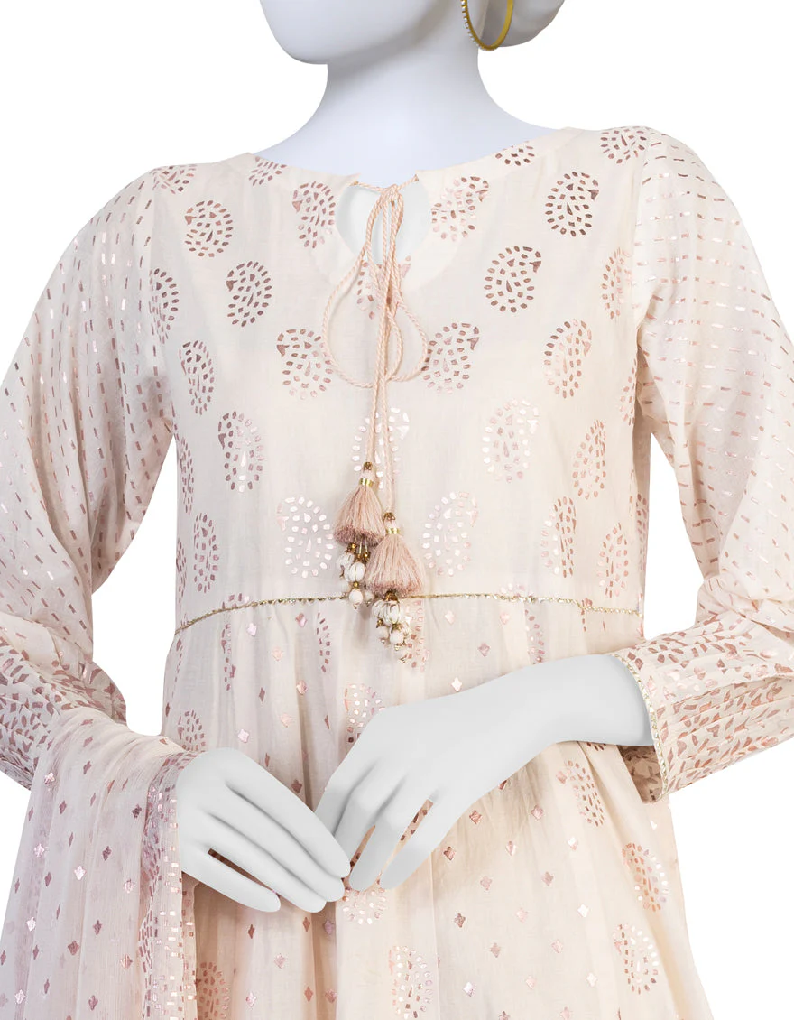 PINK LAWN 3PC STITCHED | JLAWN-S-US-23-211/S PEACH - Image 3