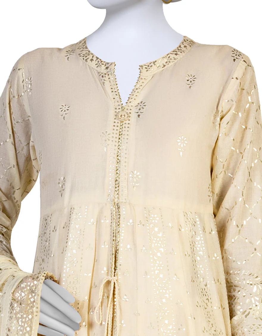 OFF WHITE LAWN 3PC STITCHED | JLAWN-S-US-23-212/S OFF WHITE - Image 3
