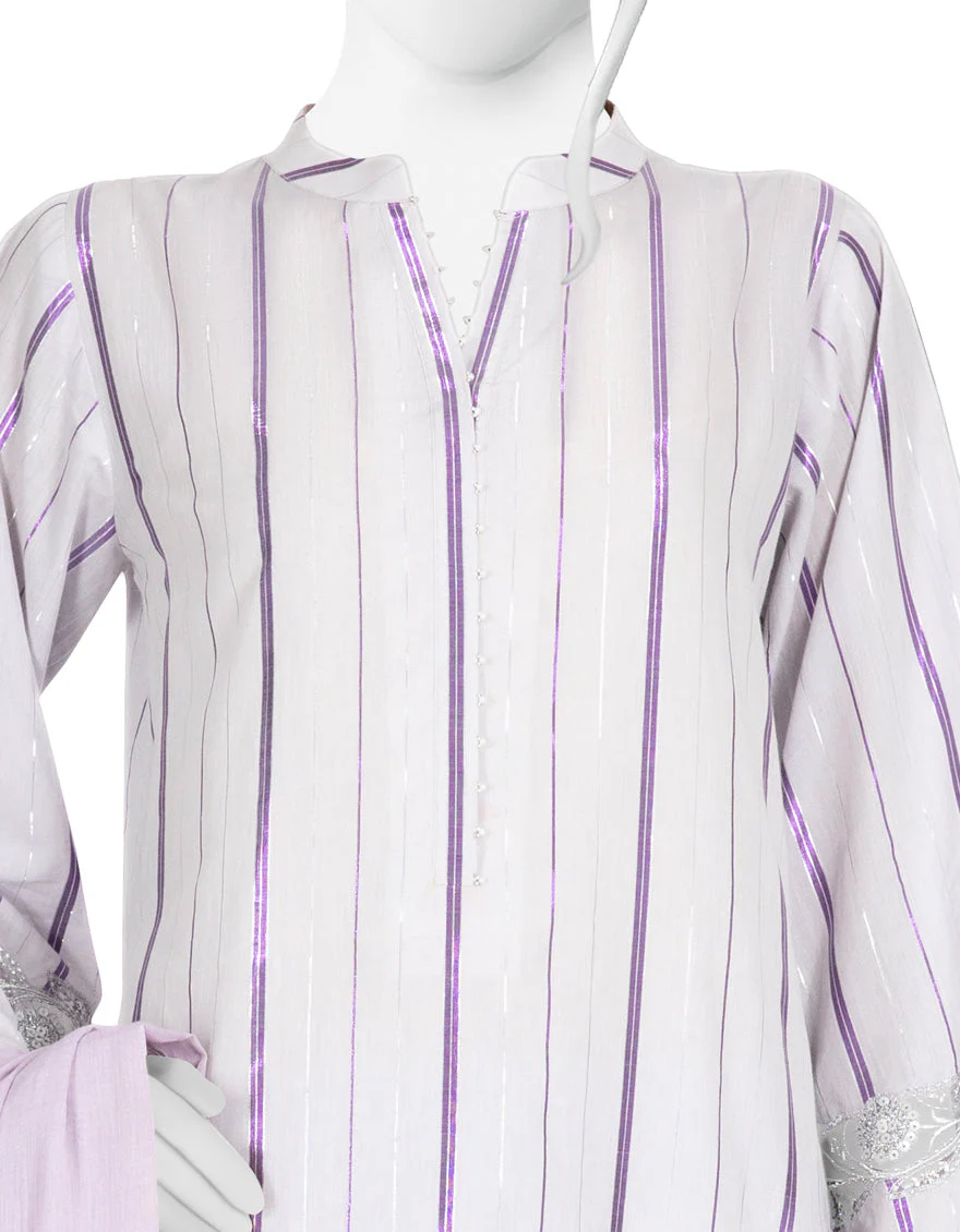 PURPLE JACQUARD 3PC STITCHED | JLAWN-S-US-23-224/S NAVNET - Image 3