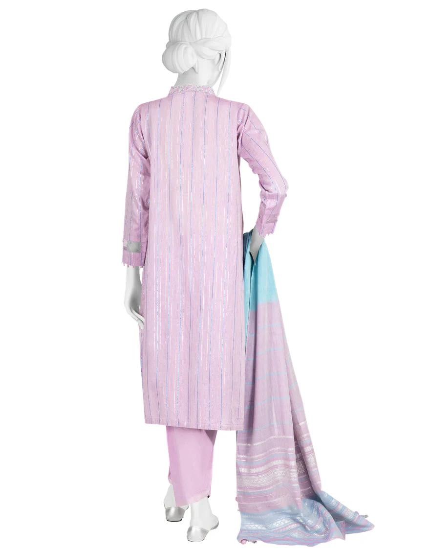 PURPLE JACQUARD 3PC STITCHED | JLAWN-S-US-23-225/S KHONS - Image 2