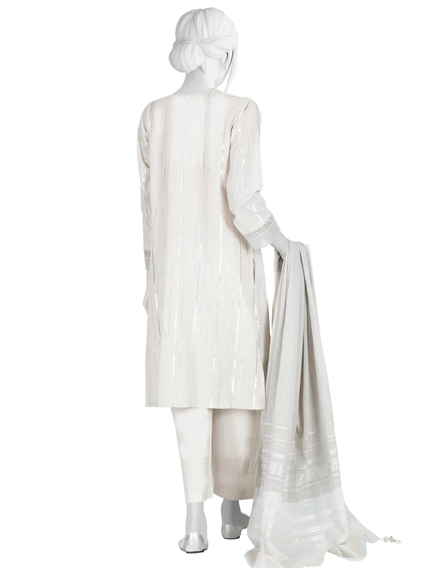 GREY JACQUARD 3PC STITCHED | JLAWN-S-US-23-227/S MASIKA - Image 2