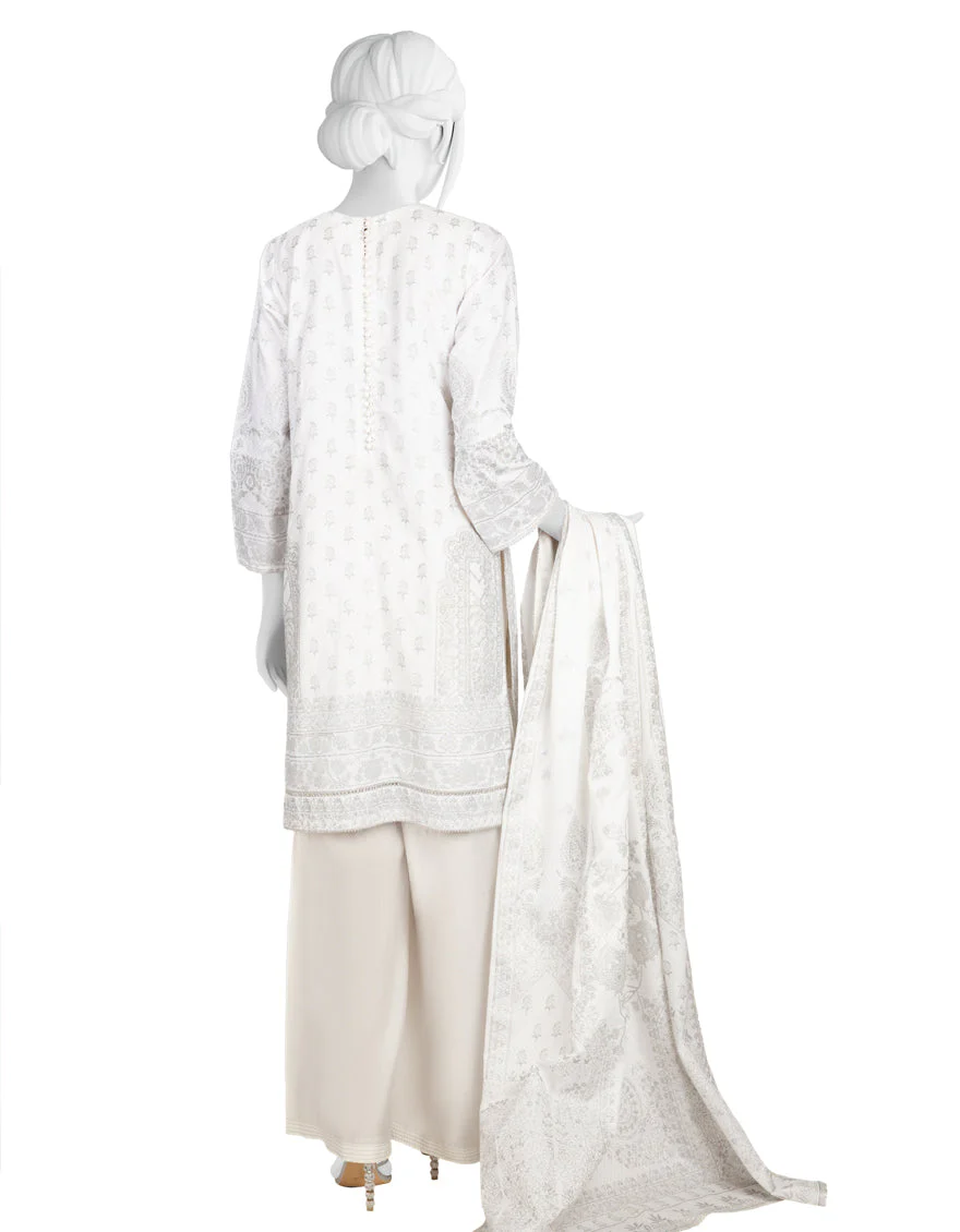 WHITE LAWN 3PC STITCHED | JLAWN-S-US-23-236/S CANAN - Image 2