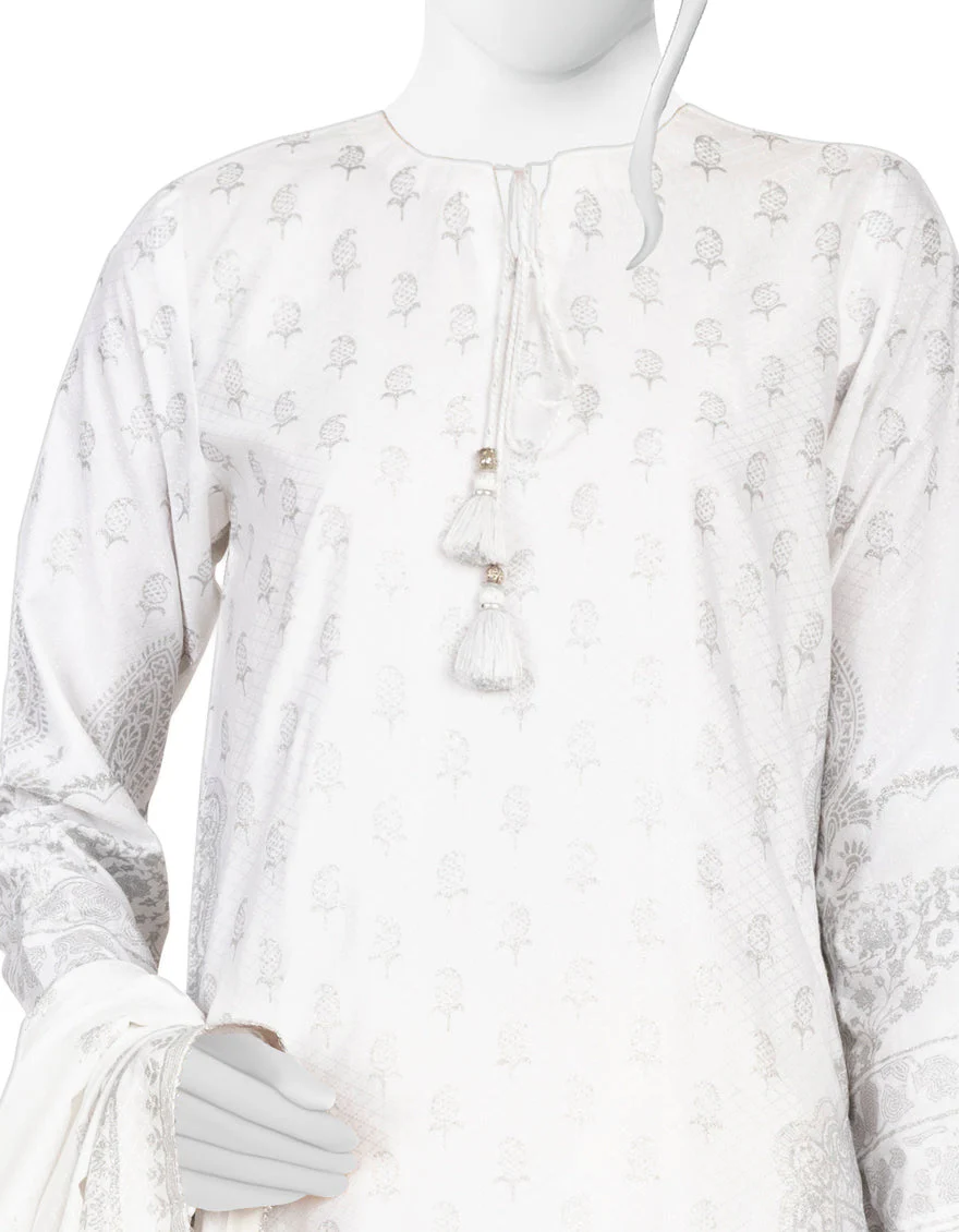 WHITE LAWN 3PC STITCHED | JLAWN-S-US-23-236/S CANAN - Image 3