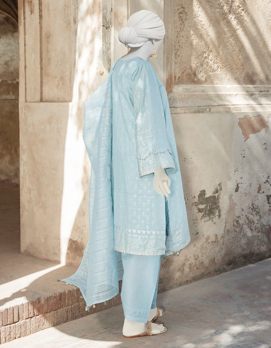 LIGHT BLUE LAWN 3PC STITCHED | JLAWN-S-US-23-238/S MEHRU - Image 2