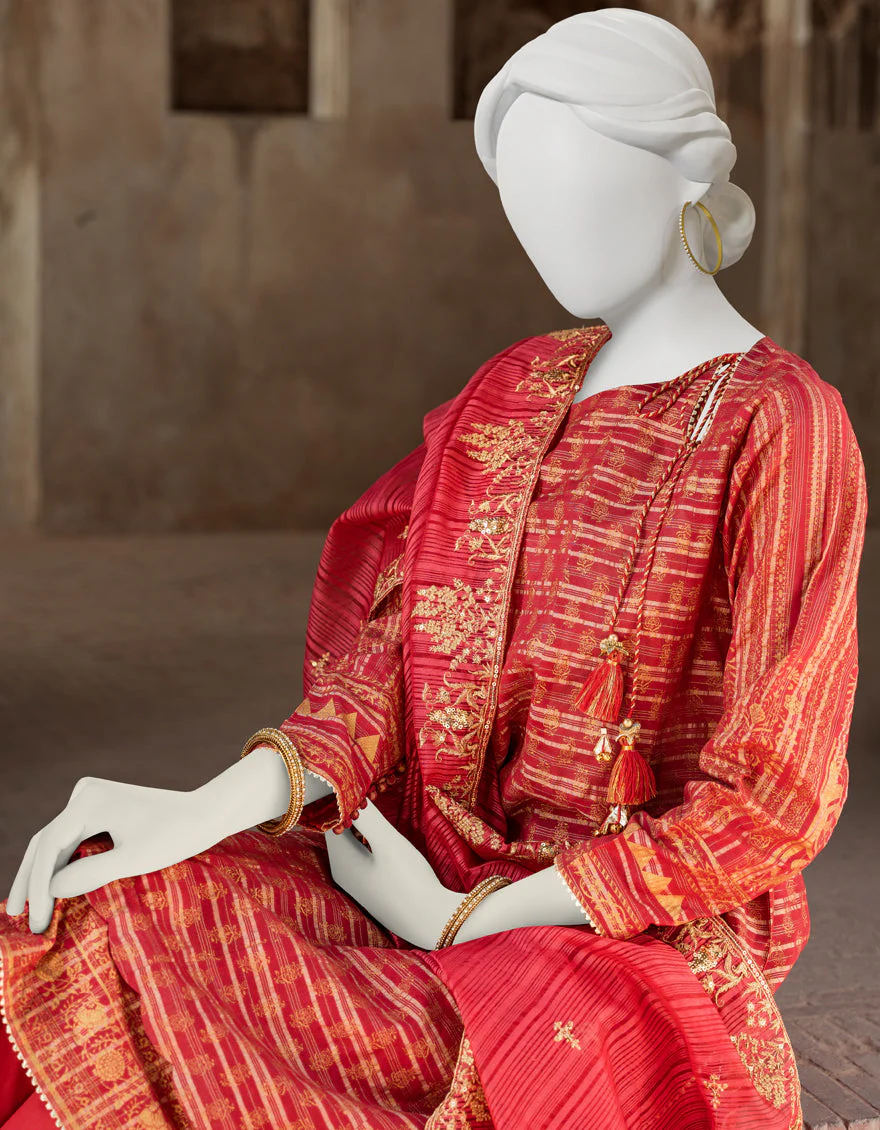 MAROON LAWN 3PC STITCHED | JLAWN-S-US-23-239/S AVREN - Image 2