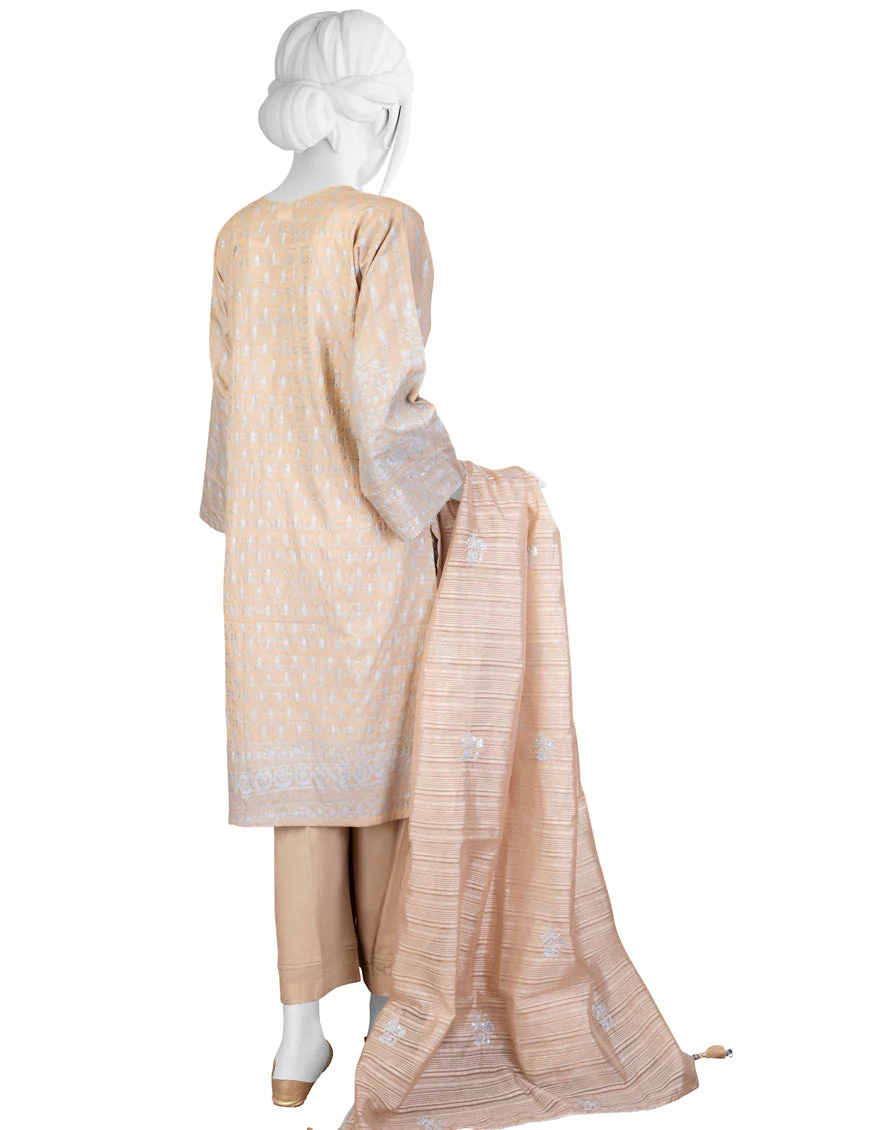 BEIGE LAWN 3PC STITCHED | JLAWN-S-US-23-240/S MAHE - Image 2