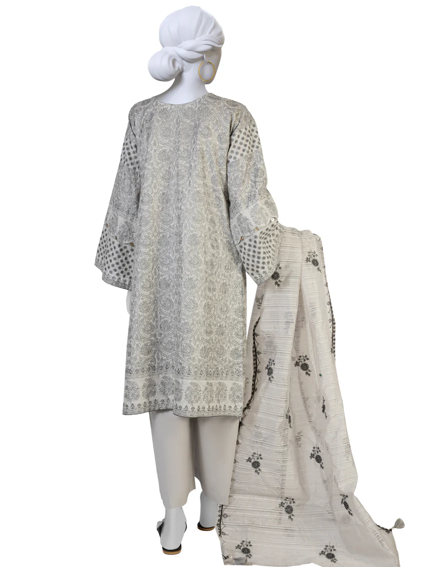 GREY LAWN 3PC STITCHED | JLAWN-S-US-23-242/S NEENA - Image 2