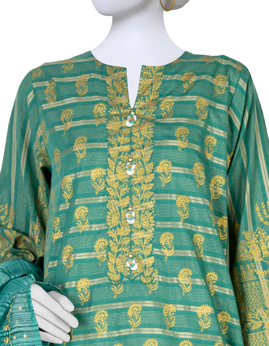 GREEN LAWN 3PC STITCHED | JLAWN-S-US-23-243/S SILVIYA - Image 3