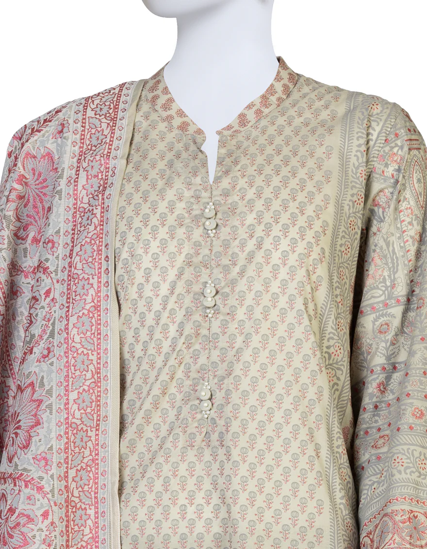 GREY LAWN 3PC STITCHED | JLAWN-S-US-23-246/S MASHRU - Image 3