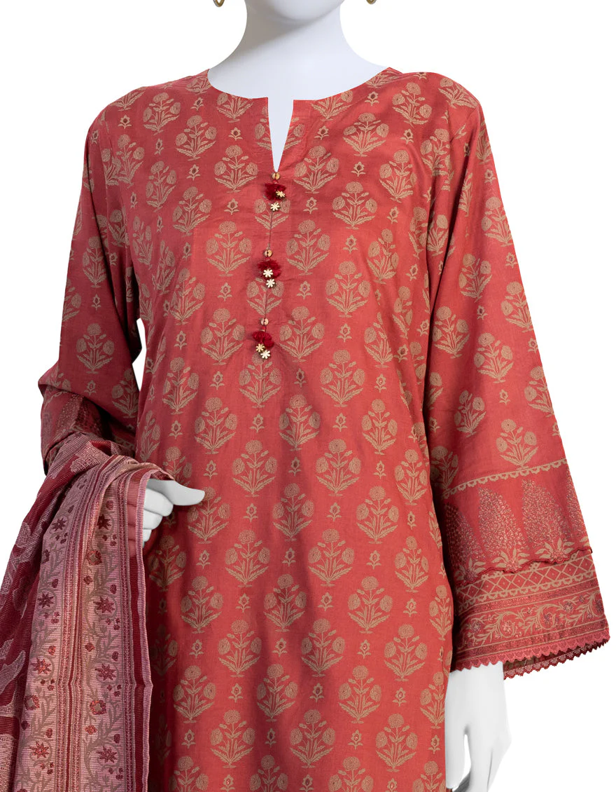 RED LAWN 3PC STITCHED | JLAWN-S-US-23-248/S UTHMAN - Image 3