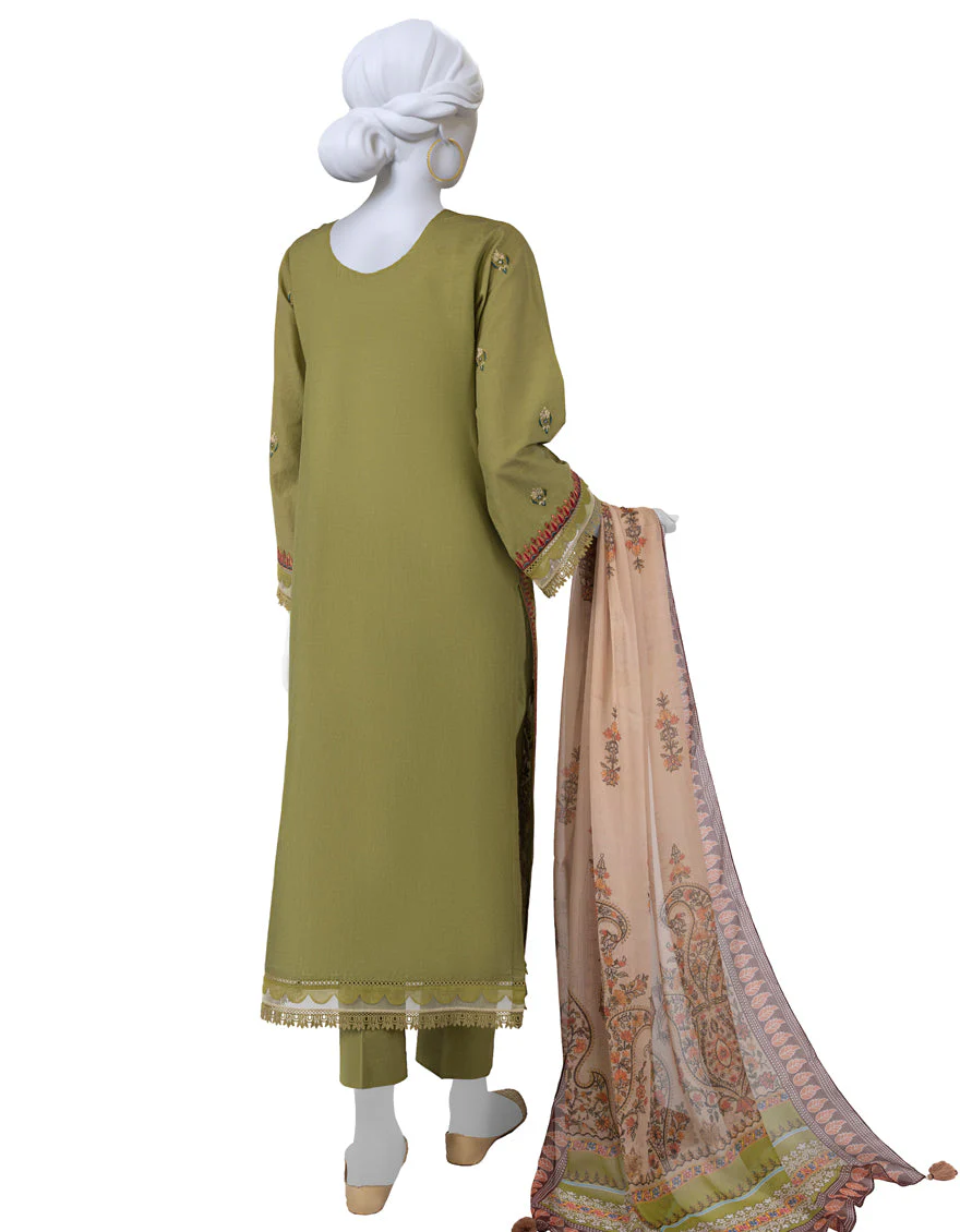 GREEN LAWN 3PC STITCHED | JLAWN-S-US-23-256/S AARAV MK-70 - Image 2
