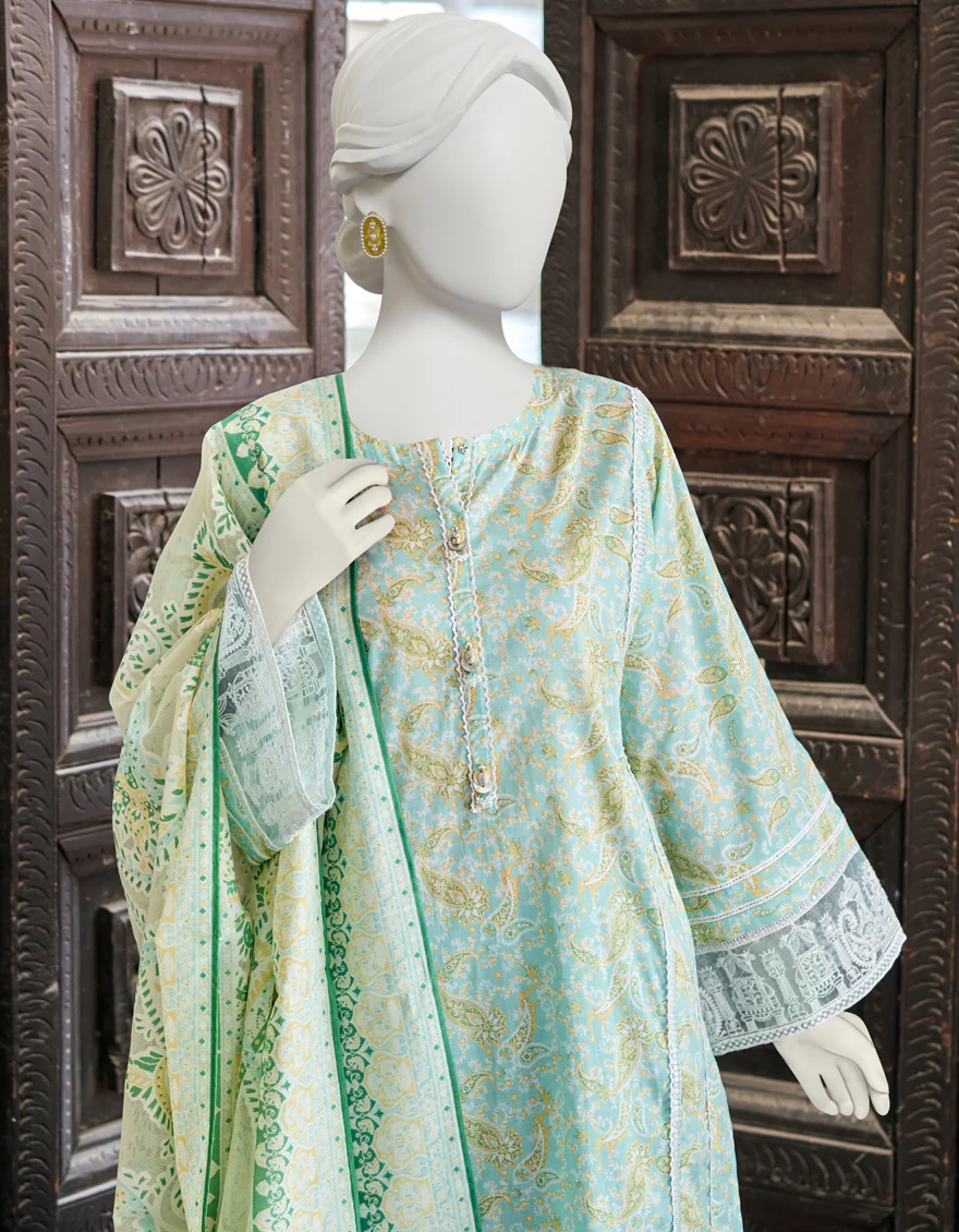 MULTICOLOR LAWN 3PC UNSTITCHED | JLAWN-S-US-23-259 SHAHANA - Image 3