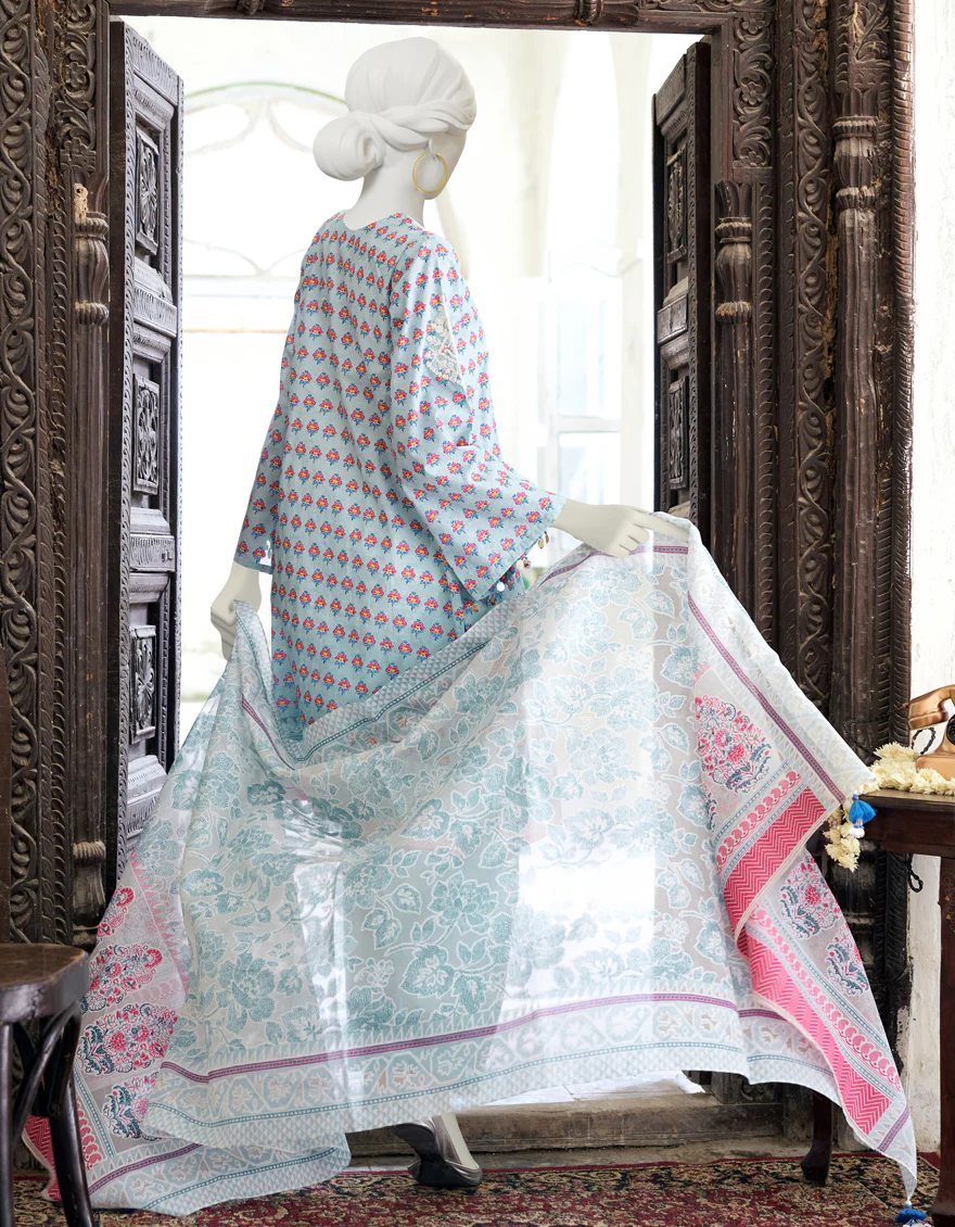 FEROZI LAWN 3PC UNSTITCHED | JLAWN-S-US-23-261 MELLOW - Image 2