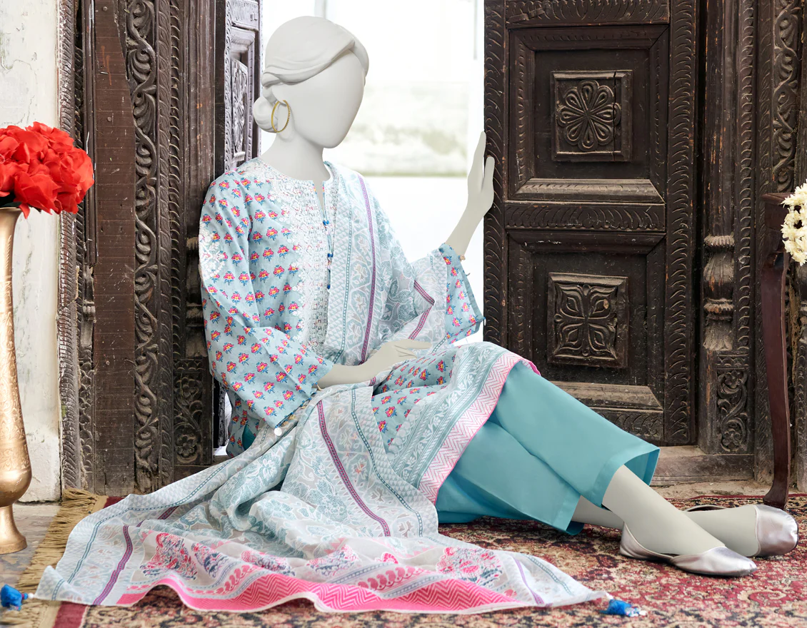 FEROZI LAWN 3PC UNSTITCHED | JLAWN-S-US-23-261 MELLOW - Image 4