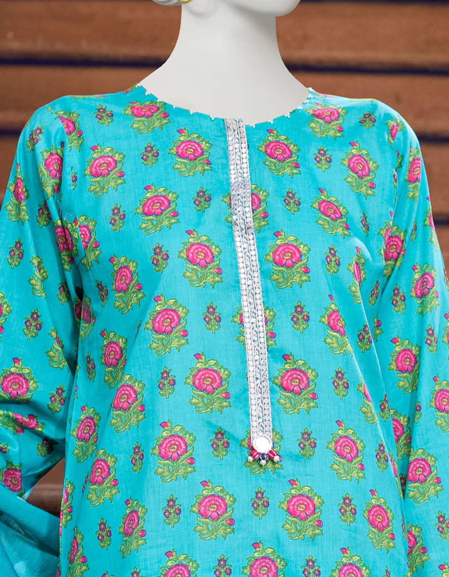 FEROZI LAWN 3PC UNSTITCHED | JLAWN-S-US-23-267 MOR BAGH - Image 3