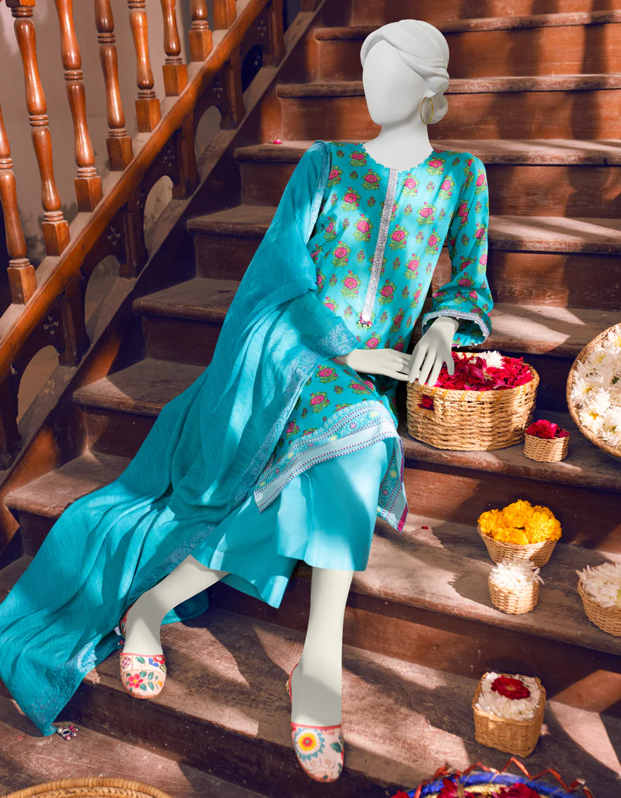 FEROZI LAWN 3PC UNSTITCHED | JLAWN-S-US-23-267 MOR BAGH - Image 4
