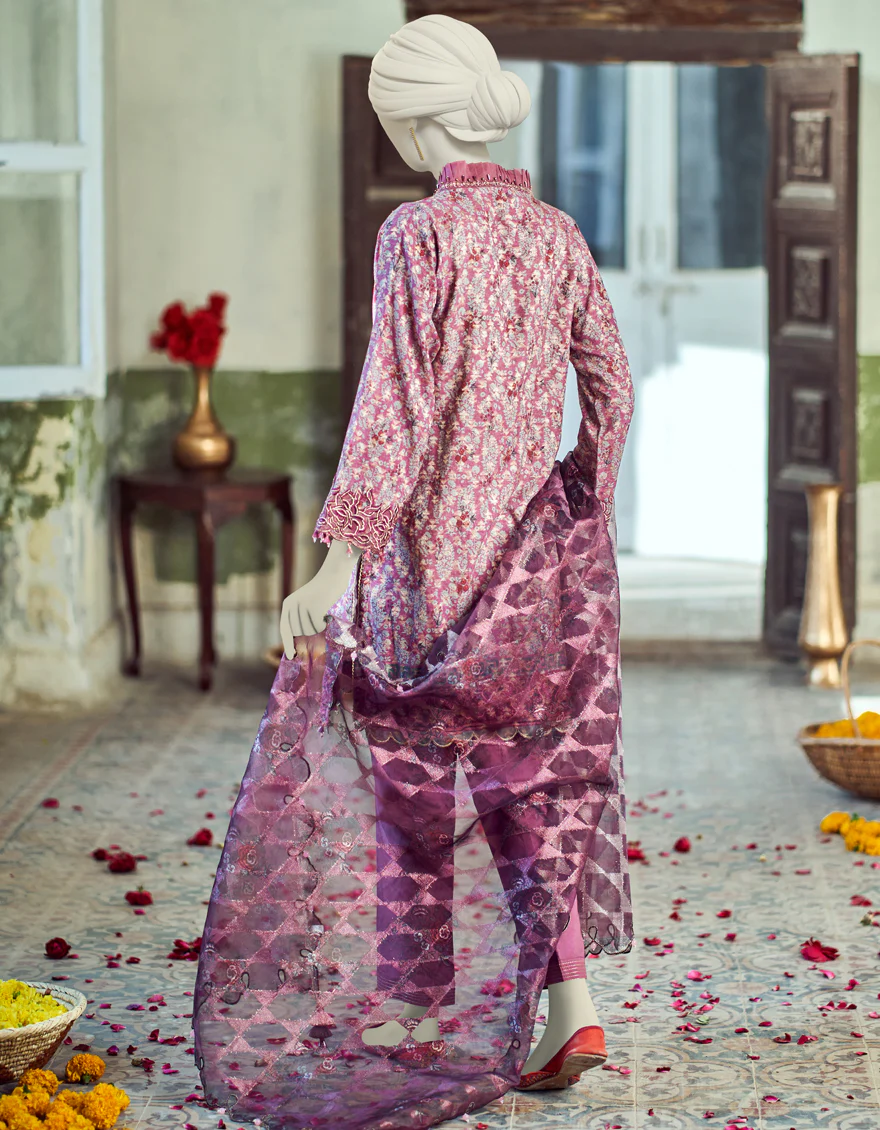 PURPLE LAWN 3PC UNSTITCHED | JLAWN-S-US-23-330 NOORI - Image 2