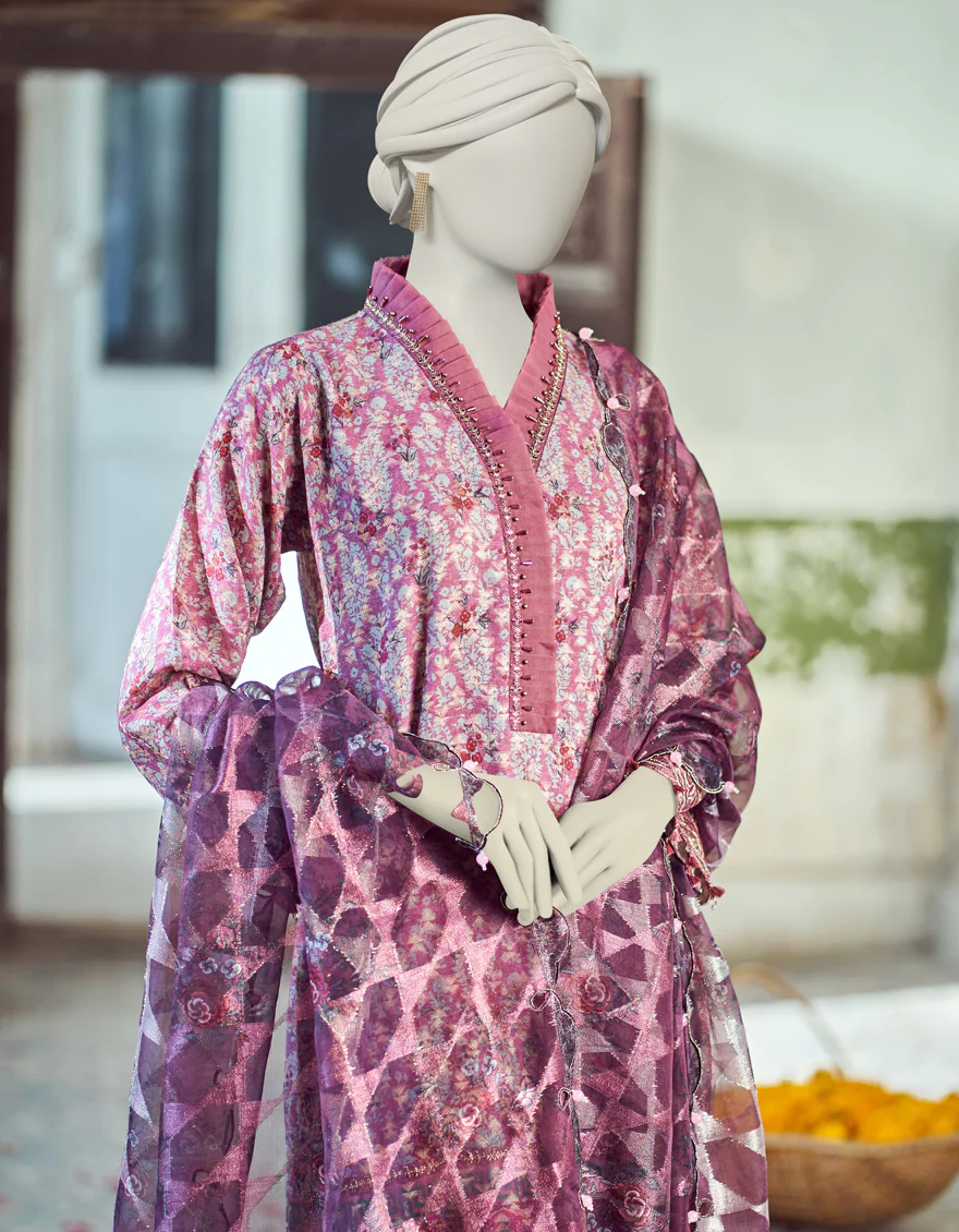 PURPLE LAWN 3PC UNSTITCHED | JLAWN-S-US-23-330 NOORI - Image 3