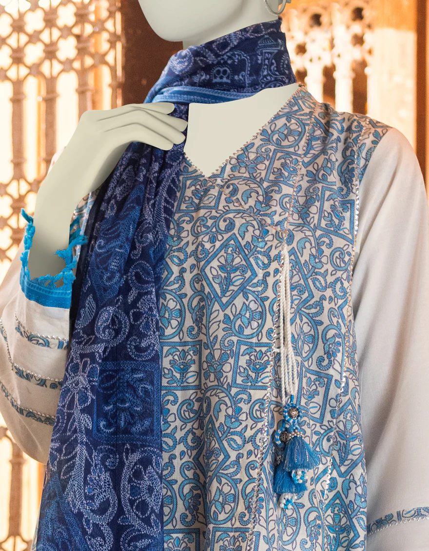 BLUE LAWN 3PC UNSTITCHED | JLAWN-S-US-23-351 AZUL - Image 3