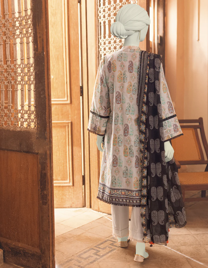 MULTI LAWN 3PC UNSTITCHED | JLAWN-S-US-23-352 ETHNIC FEVER - Image 2