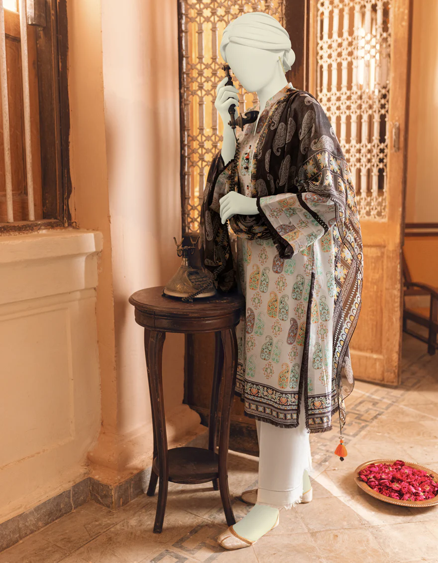 MULTI LAWN 3PC UNSTITCHED | JLAWN-S-US-23-352 ETHNIC FEVER - Image 4