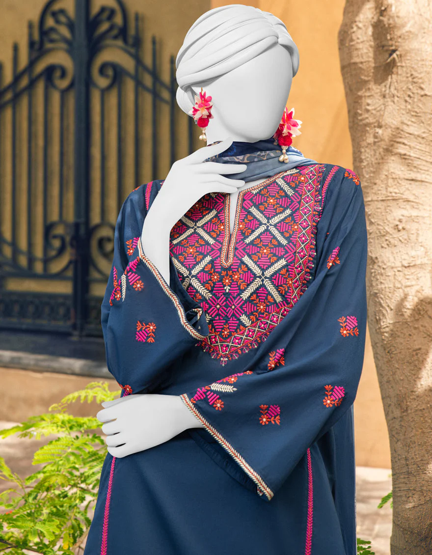 BLUE 3PC STITCHED | JLAWN-S-US-23-371/S RABAT-1 - Image 2