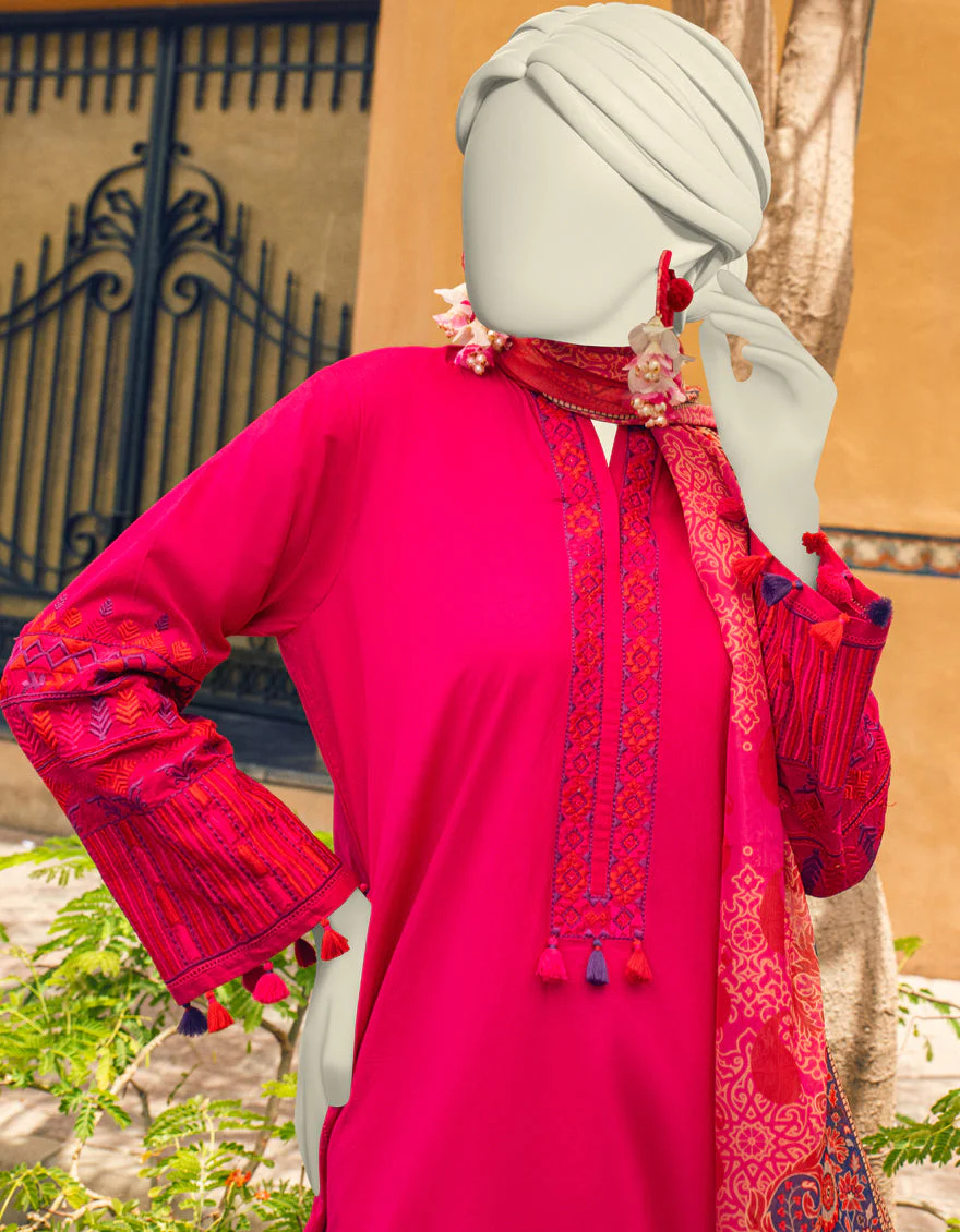 PINK 3PC STITCHED | JLAWN-S-US-23-372/S RABAT-2 - Image 2