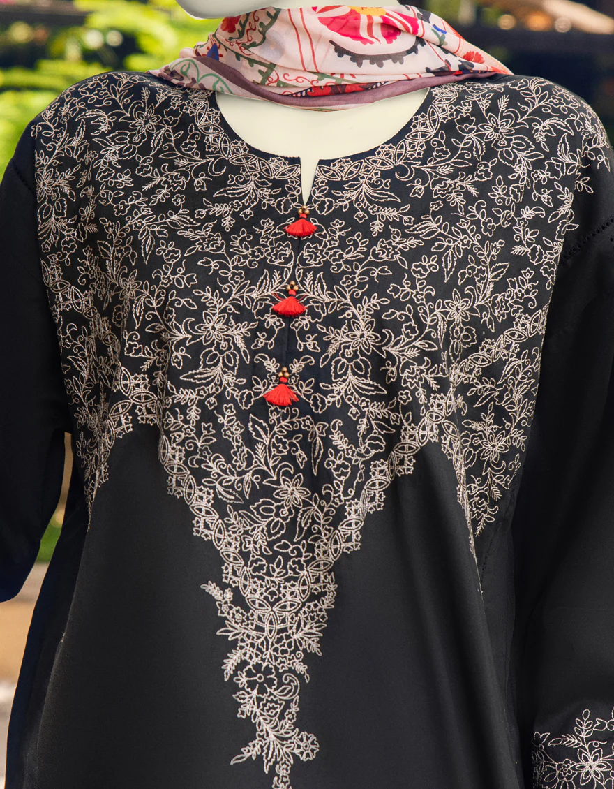 BLACK 3PC STITCHED | JLAWN-S-US-23-378/S MONOCHROME-4 - Image 3