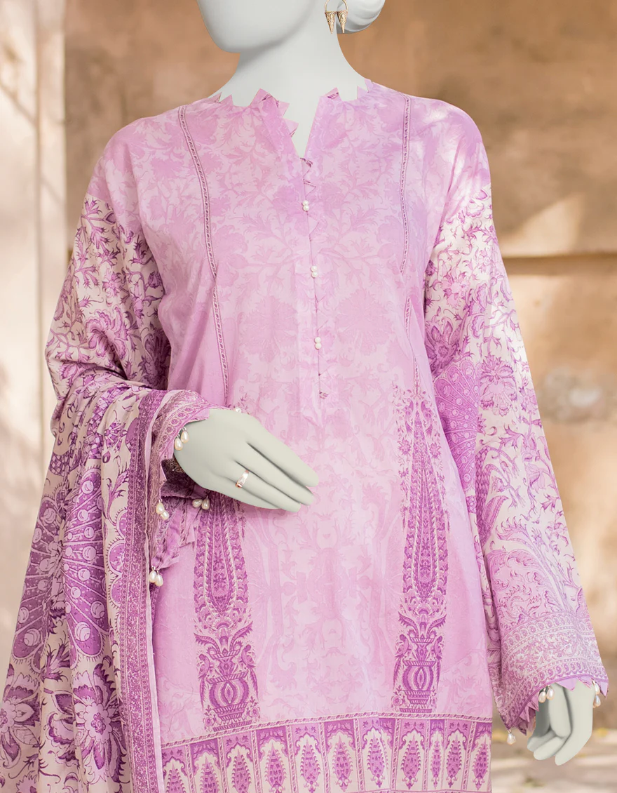 LILAC LAWN 3PC UNSTITCHED | JLAWN-S-US-23-393 RIWAAJ-1 - Image 2