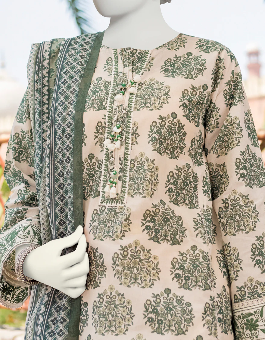 OFF WHITE LAWN 3PC UNSTITCHED | JLAWN-S-US-23-399 WIRSA-3 - Image 3