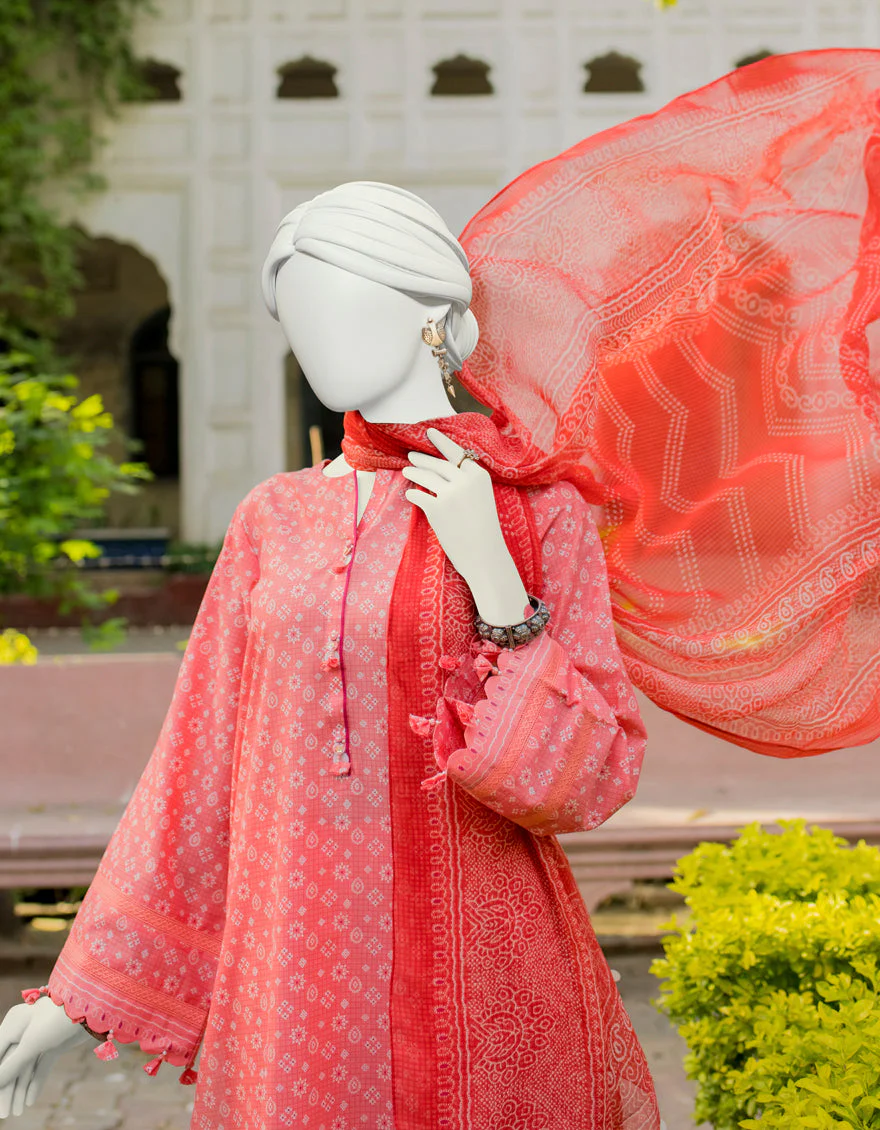 DARK PINK 3PC UNSTITCHED | JLAWN-S-US-23-404 SARANG - Image 2