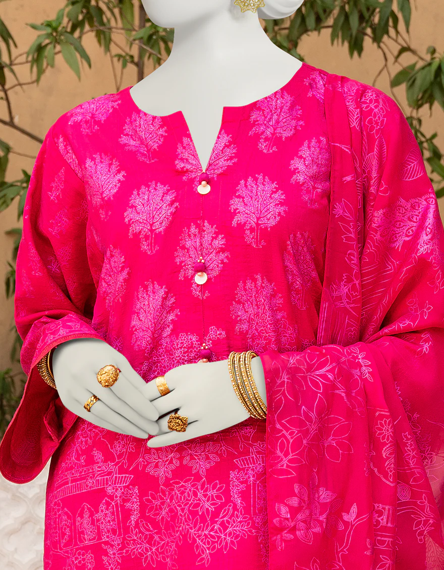 PINK 3PC UNSTITCHED | JLAWN-S-US-23-408 BLANCHE - Image 3
