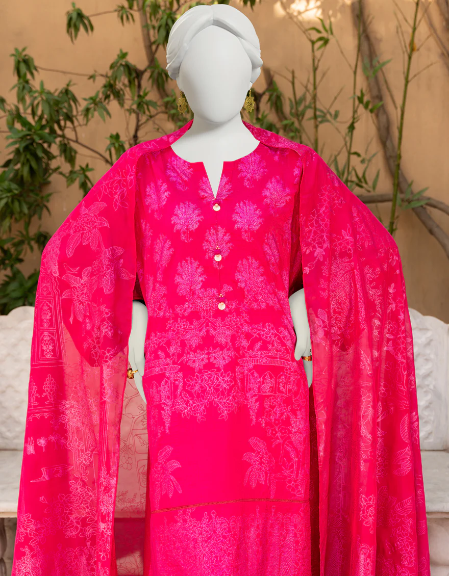 PINK RAW SILK 3PC STITCHED | JLAWN-S-US-23-408/S BLANCHE - Image 2