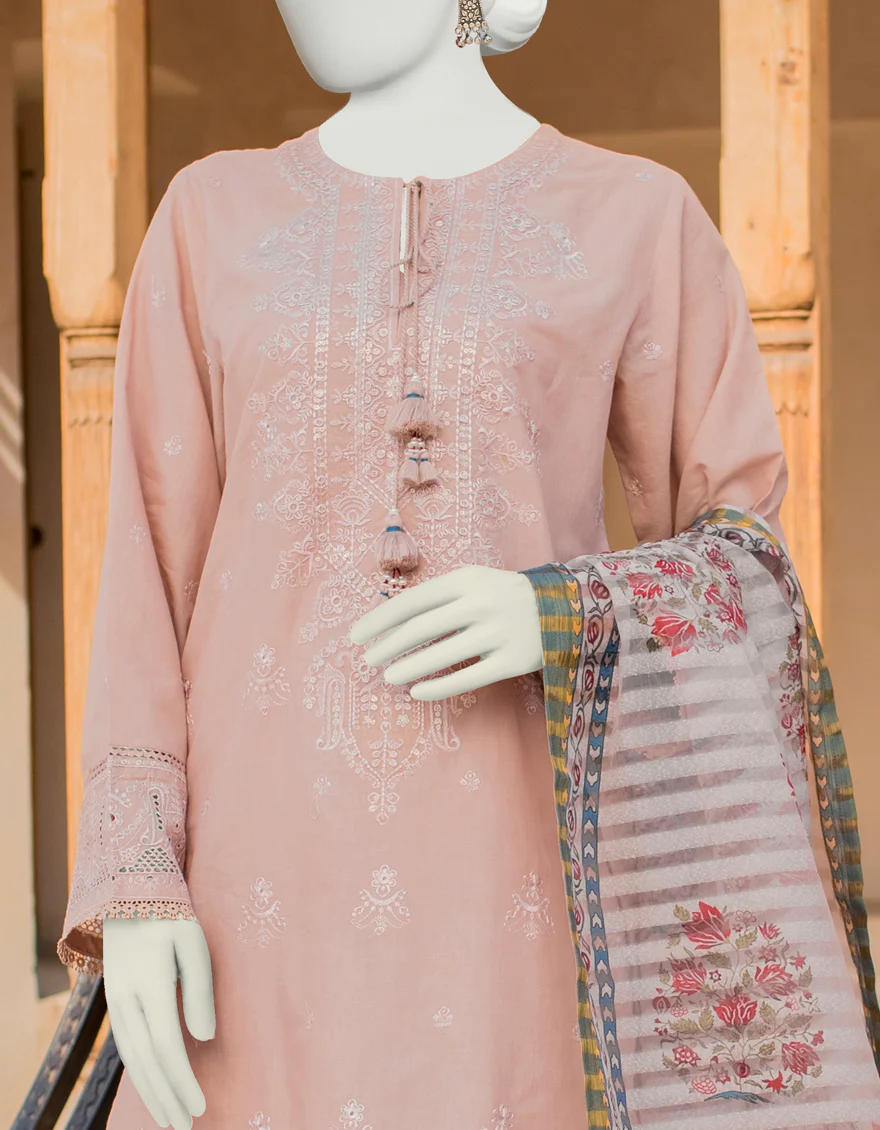 TEA PINK 3PC UNSTITCHED | JLAWN-S-US-23-418 GULBAHAR-BEY - Image 2