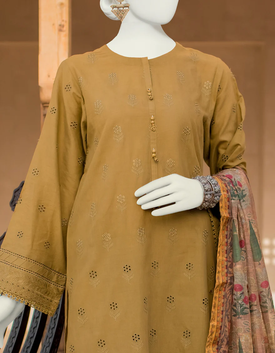 OLIVE LAWN 3PC STITCHED | JLAWN-S-US-23-420/S GULBAHAR-TAY - Image 2
