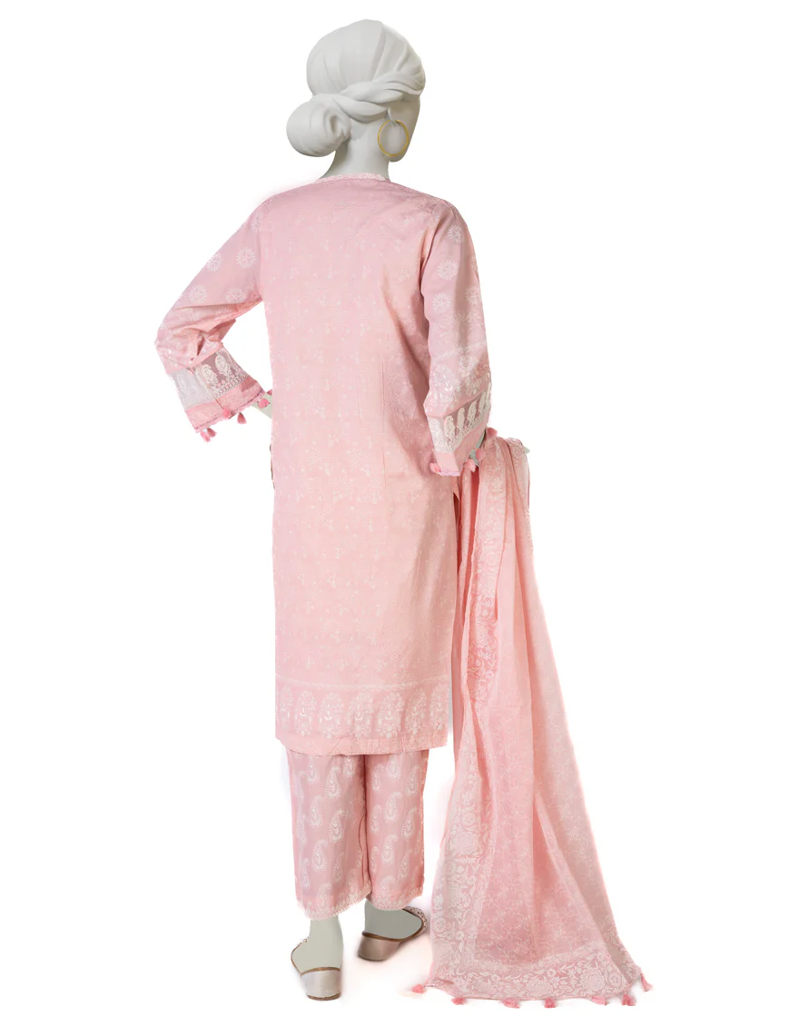 PINK LAWN 3PC STITCHED | JLAWN-S-US-23-425/S KANTHA KARI-2 - Image 2