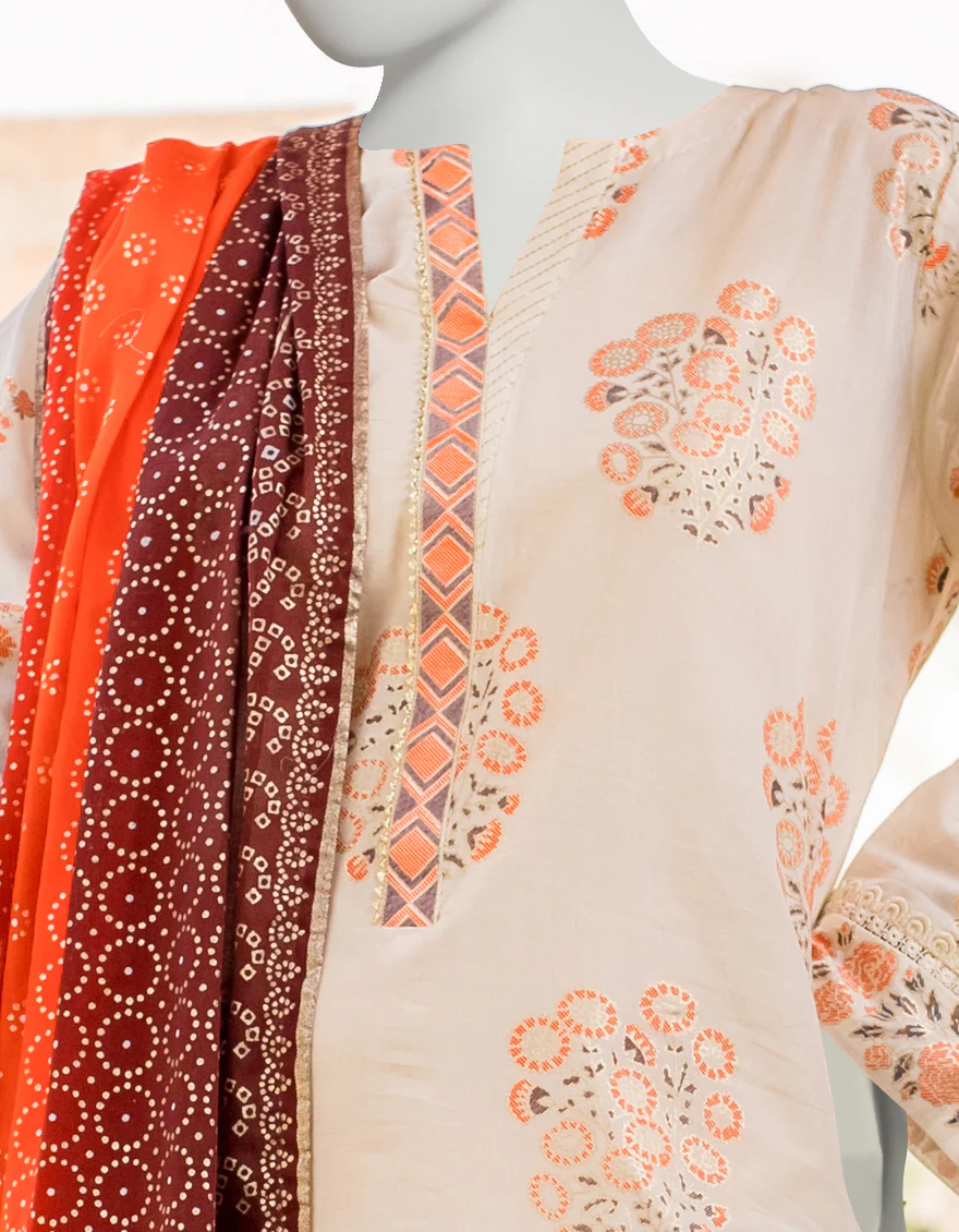 WHITE LAWN 3PC UNSTITCHED | JLAWN-S-US-23-430 REENA - Image 3