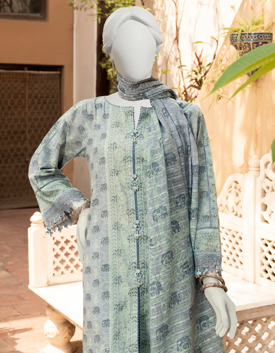 GREY 3PC UNSTITCHED | JLAWN-S-US-23-437 SUBH-NAU-7 - Image 3