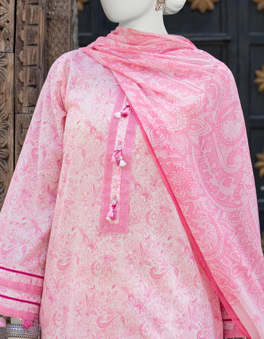 PINK 3PC UNSTITCHED | JLAWN-S-US-23-457 RIWAYAT-3 - Image 3