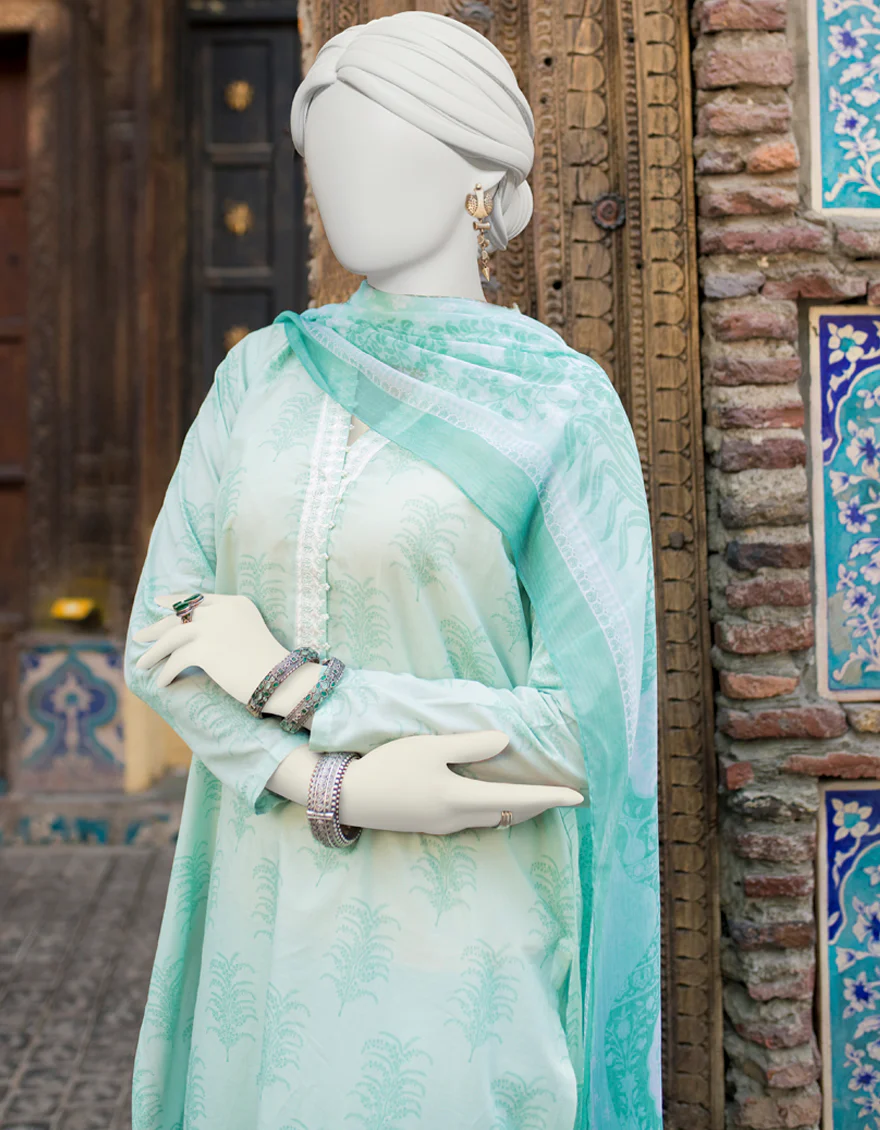 SEA GREEN 3PC UNSTITCHED | JLAWN-S-US-23-459 RIWAYAT-5 - Image 3