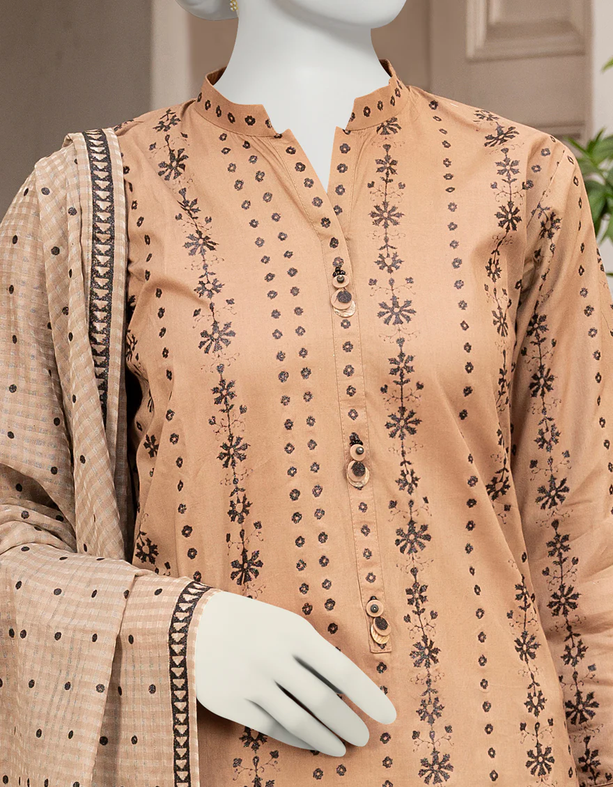 BROWN LAWN 3PC UNSTITCHED | JLAWN-S-US-23-473 KOH E NOOR-3 - Image 3
