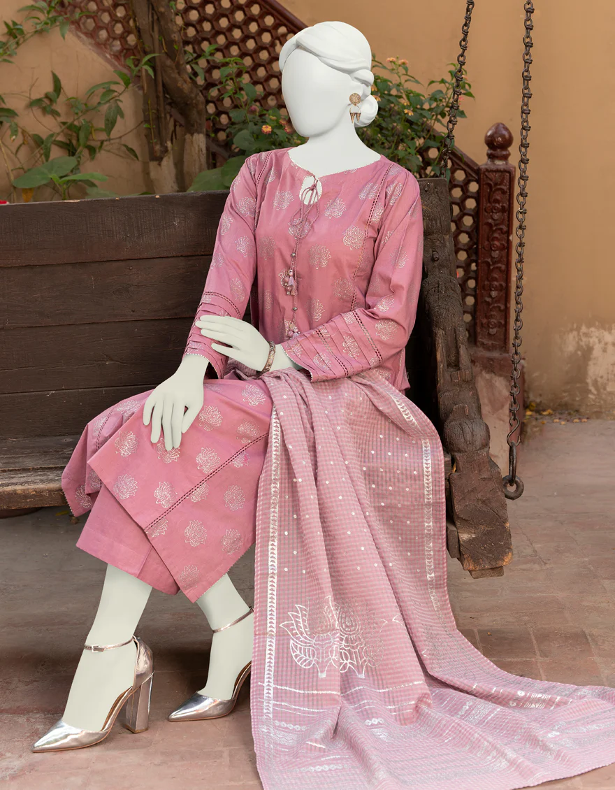 PURPLE 3PC UNSTITCHED | JLAWN-S-US-23-474 KOH E NOOR-4 - Image 3